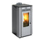 KALOR Pelletkamin | Perfecta Acciaio Miriam 10 | 7,8 kW | Grau