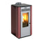 KALOR Pelletkamin | Perfecta Acciaio Miriam 10 | 7,8 kW | Bordeaux