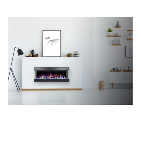 Aflamo Elektrokamin Modena, schwarz, Ambiente | klimaworld.com