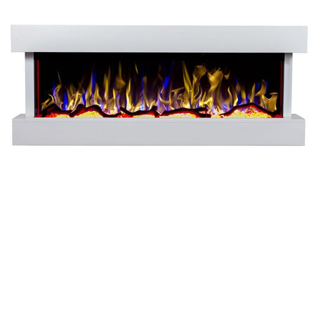 Aflamo Modena Elektrokamin | weiß Flammen orange