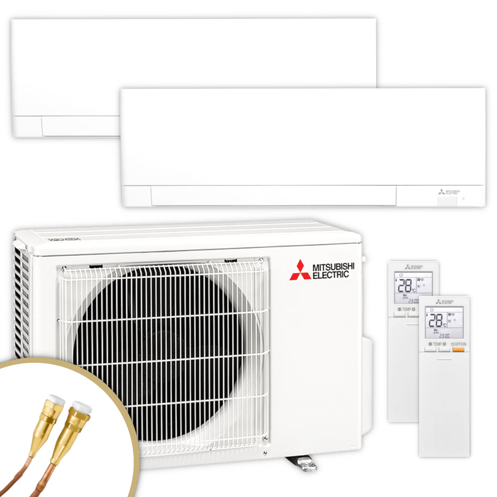 Mitsubishi Multisplit Klimaanlage Set | MSZ-AY | 2,0 kW + 2,0 kW | klimaworld.com