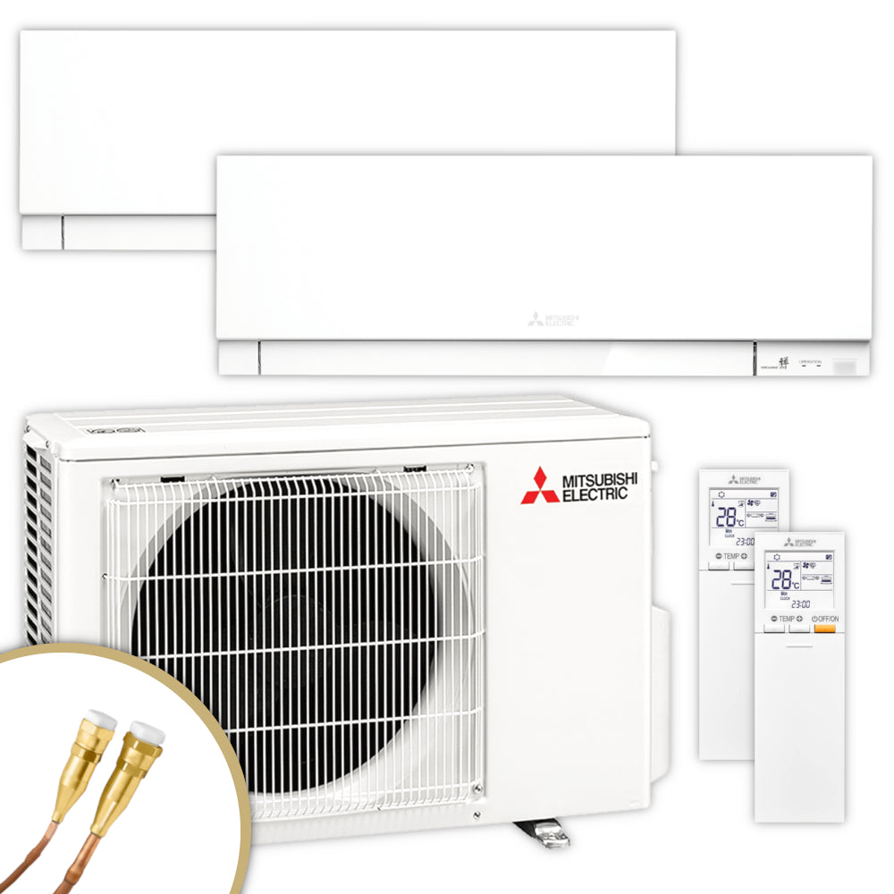 Mitsubishi Multisplit Klimaanlage Set MSZ-EF | 2,5 kW + 3,5 kW | White | klimaworld.com