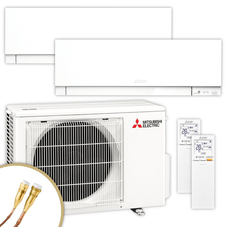 Mitsubishi Multisplit Klimaanlage Set MSZ-EF | 2,5 kW + 3,5 kW | White | klimaworld.com