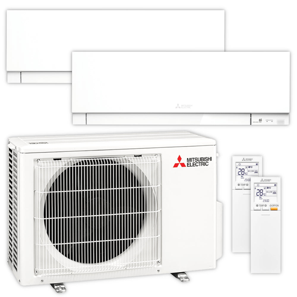 Mitsubishi Multisplit Klimaanlage Set MSZ-EF | 3,5 kW + 3,5 kW | White | klimaworld.com