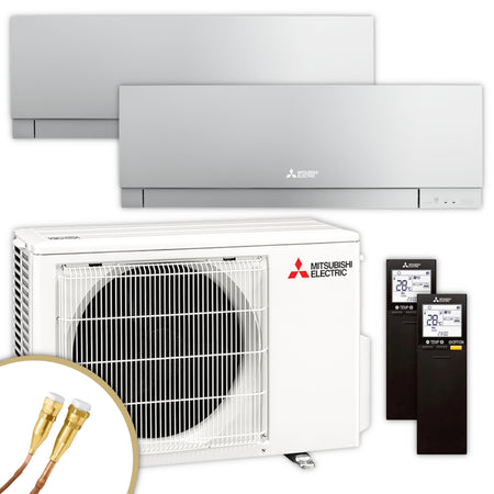 Mitsubishi Multisplit Klimaanlage MSZ-EF | 2,5 kW + 3,5 kW | Silver | klimaworld.com