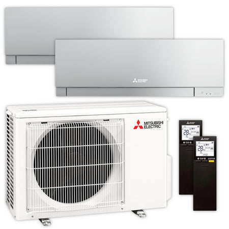 Mitsubishi Multisplit Klimaanlage Set MSZ-EF | 3,5 kW + 3,5 kW | Silver | klimaworld.com