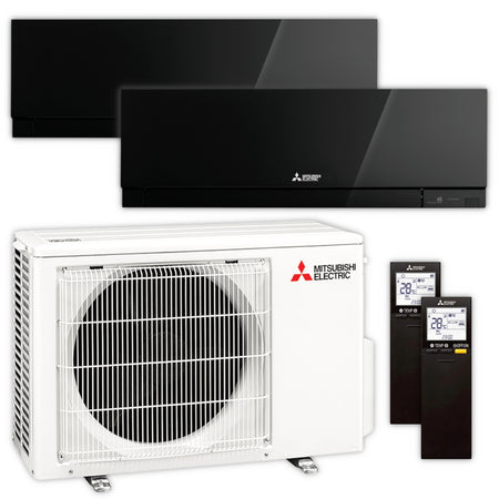 Mitsubishi Multisplit Klimaanlage Set MSZ-EF | 1,8 kW + 2,5 kW | Black | klimaworld.com
