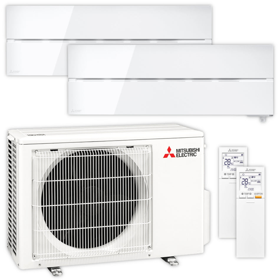 Mitsubishi Multisplit Klimaanlage Set MSZ-LN | 2,5 kW + 2,5 kW | Natural White | klimaworld.com