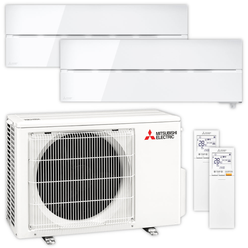 Mitsubishi Multisplit Klimaanlage Set MSZ-LN | 3,5 kW + 3,5 kW | Natural White | klimaworld.com