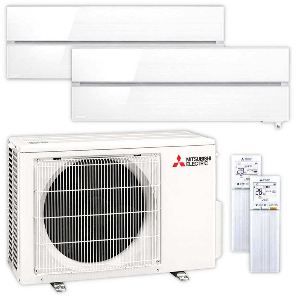 Mitsubishi Multisplit Klimaanlage MSZ-LN | 3,5 kW + 3,5 kW | Pearl White | klimaworld.com