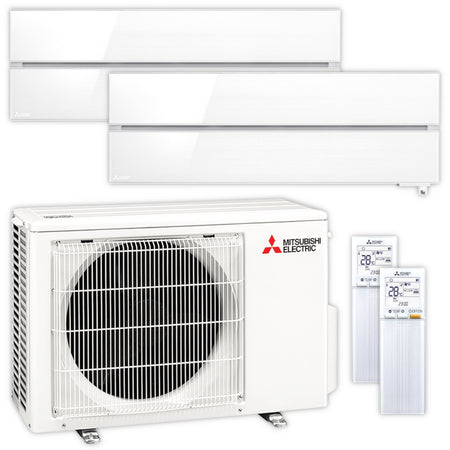 Mitsubishi Multisplit Klimaanlage MSZ-LN | 3,5 kW + 3,5 kW | Pearl White | klimaworld.com
