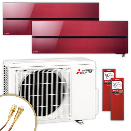 Mitsubishi Multisplit Klimaanlage Set MSZ-LN | 1,8 kW + 2,5 kW | Ruby Red | klimaworld.com