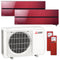 Mitsubishi Multisplit Klimaanlage | Set MSZ-LN | 2,5 kW + 2,5 kW | Ruby Red
