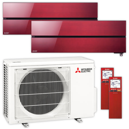 Mitsubishi Multisplit Klimaanlage Set MSZ-LN | 3,5 kW + 3,5 kW | Ruby Red | klimaworld.com