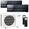 Mitsubishi Multisplit Klimaanlage Set | MSZ-LN | 2,5 kW + 3,5 kW | Onyx Black
