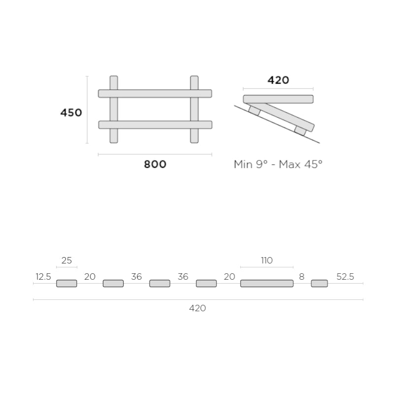 Konsole zur Befestigung von Außeneinheiten auf Schrägdach