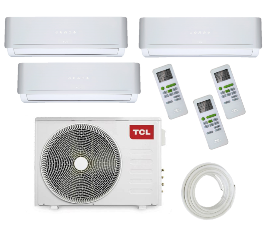 TCL Inverter-Multisplit-Klimaanlage | FMA Trio | 3 x 2,5 kW | 27000 BTU