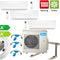 Klimaanlage Komplettset Multisplit Midea Wandgeräte 2x2,6kW +1x7,0kW