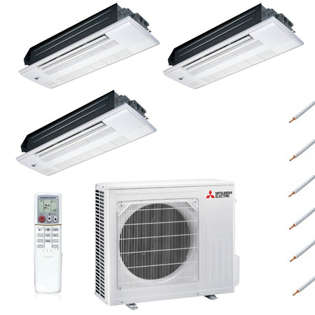 Mitsubishi Klimaanlage 3x Deckenkassette + Kältemittelleitung Optional