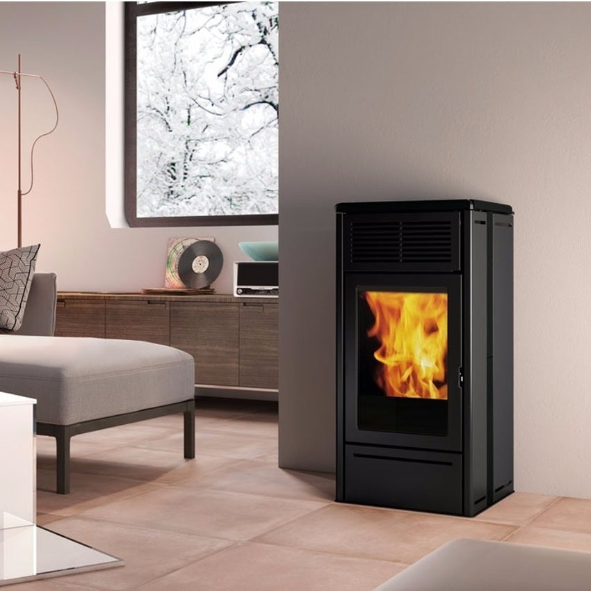 Pelletofen EdilKamin Nara | schwarz, keramik schwarz | 7kW