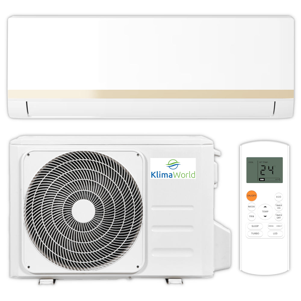 KlimaWorld Split-Klimaanlage Nexa Energy E 12000, Wandgerät, Außengerät und Infrarot-Fernbeidenung in weiß | klimaworld.com