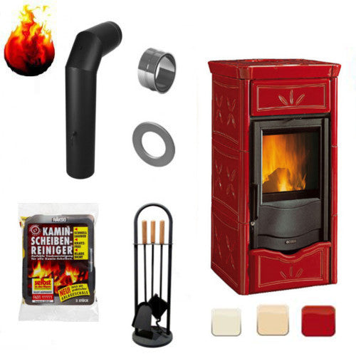 La Nordica Kachel-Kaminofen NicolettaBordeaux 8kW SET