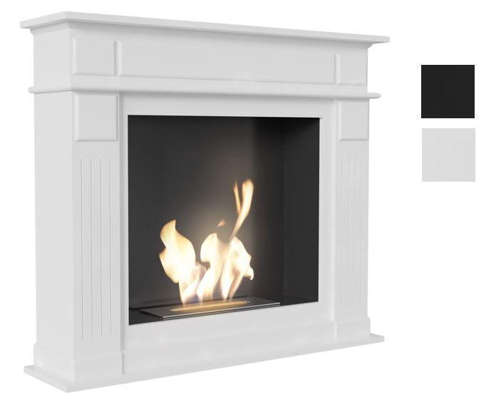 Kratki Biokamin November inkl. MDF-Verkleidung in weiß oder schwarz ➔ Klimaworld