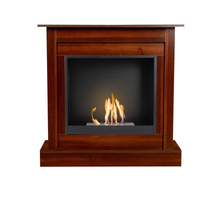 Aflamo Bio-Kamin Vigo Classic mit Einsatz Bio 60, Walnuss | klimaworld.com