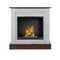 Aflamo Bio-Kamin | Vigo Stone mit Einsatz Bio 60 | beton/walnuss