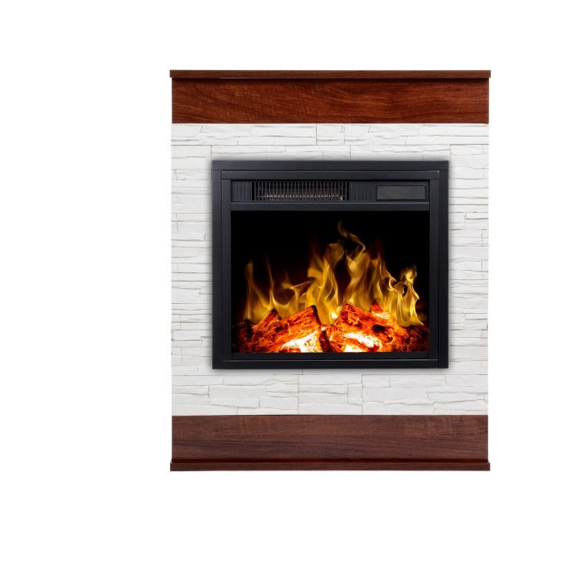 Aflamo LED Elektrokamin Standkamin | Smart Stone walnus