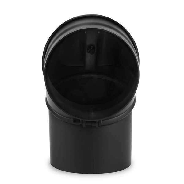 Rohrbogen 150 mm, verstellbar 0° - 90° | Schwarz