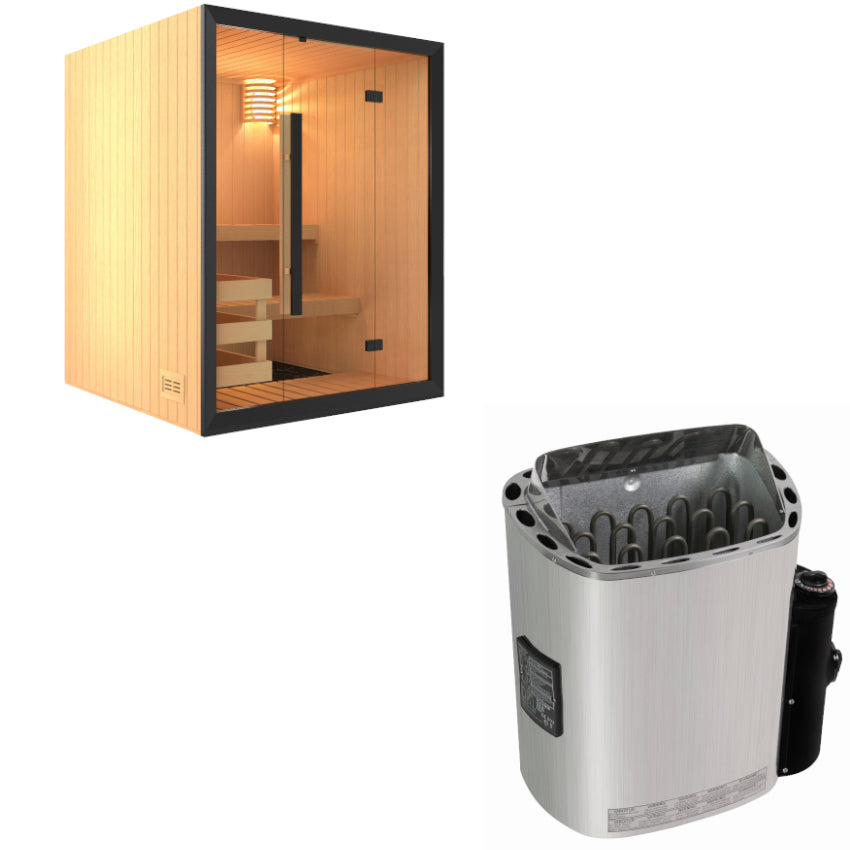 Sentiotec Sauna Set Onni mit Saunaofen Scandia Next inkl. Steuerung | klimaworld.com