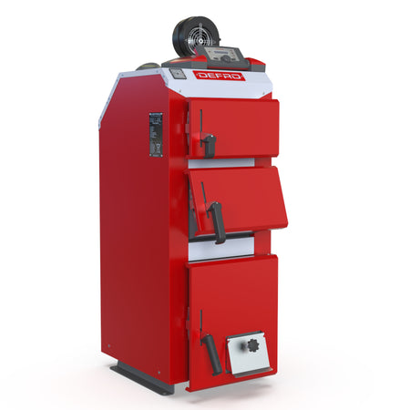 Defro Festbrennstoffkessel Optima Komfort 3,9 kW, Frontansicht | klimaworld.com
