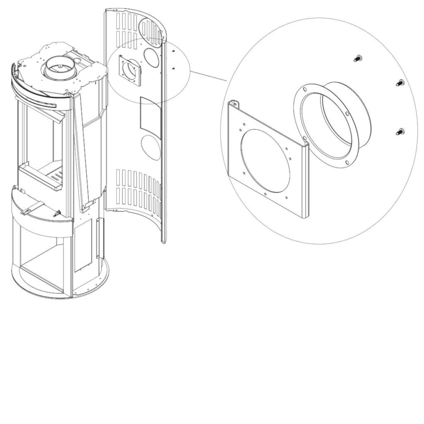 Edilkamin Stutzen für Warmluftkanalisierung