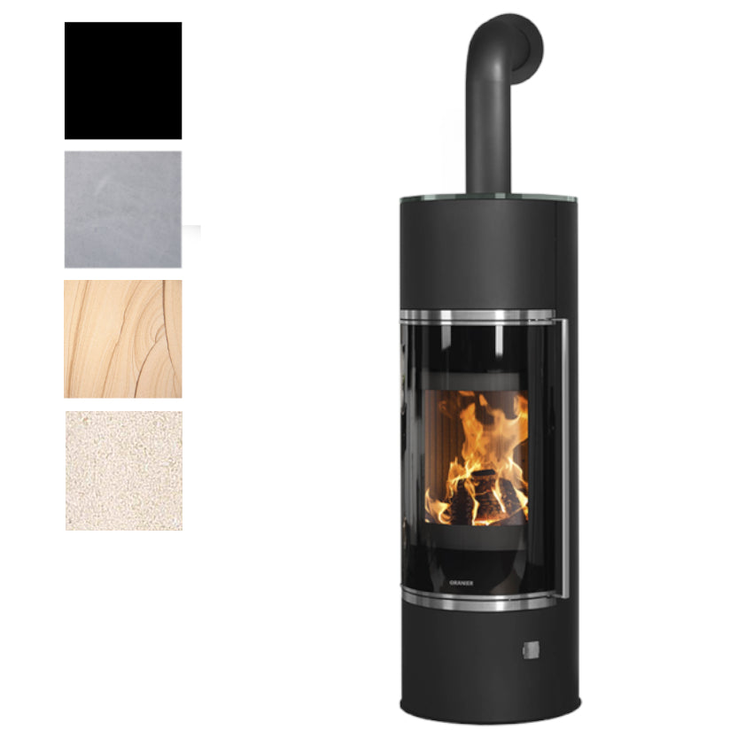 Oranier Arena Aqua 2.0 Stahl Schwarz, Abdeckplatte Farbwahl | klimaworld.com