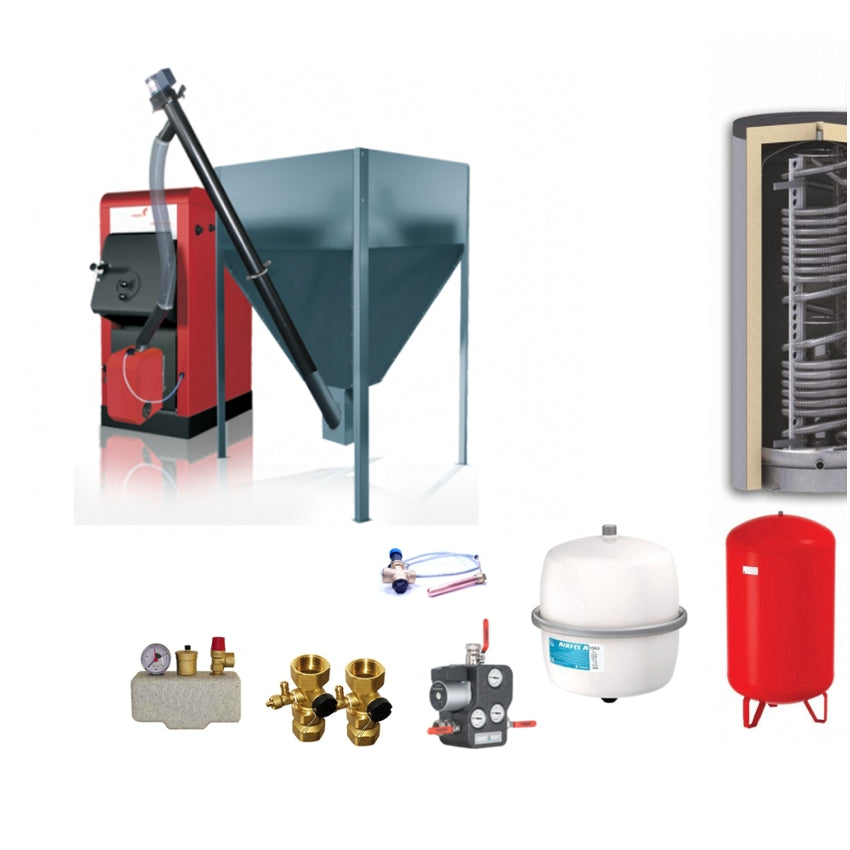 Pelletkesselset Orligno 100 | BAFA | 16 kW Hygienespeicherset