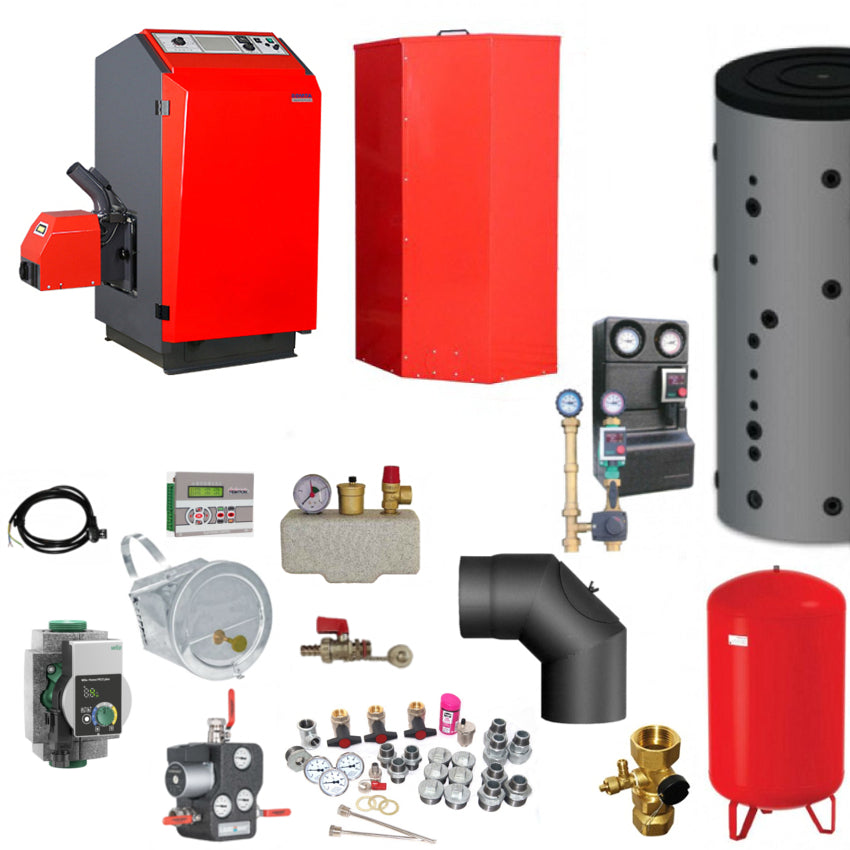 Atmos Pelletkessel P21 inkl. Brenner+Förderschnecke Komplettset 3 | klimaworld.com