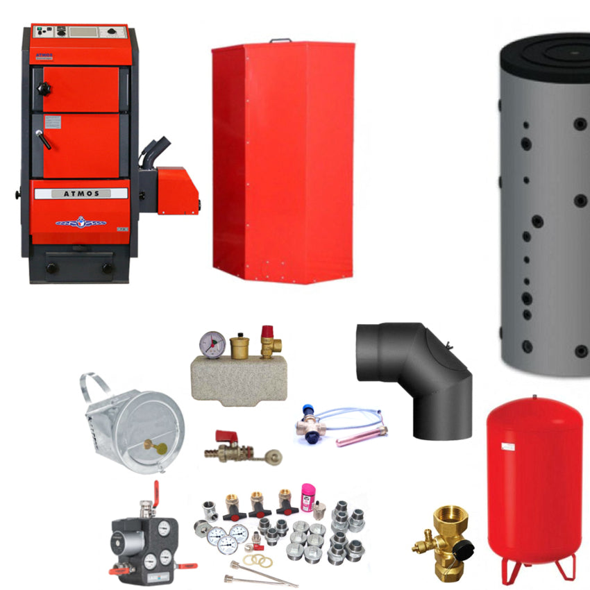 Atmos P50 Pelletkessel Holznotbetrieb Komplettset 2 | klimaworld.com