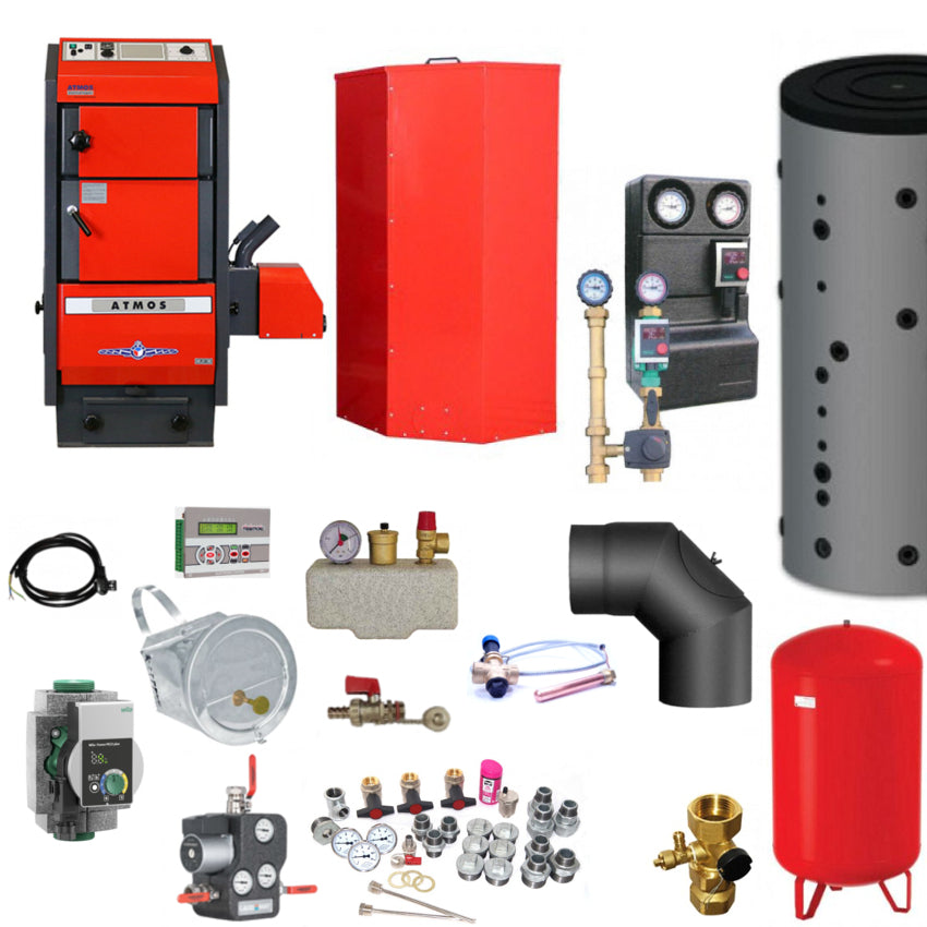 Atmos P40 Pelletkessel Holznotbetrieb Komplettset 3  | klimaworld.com