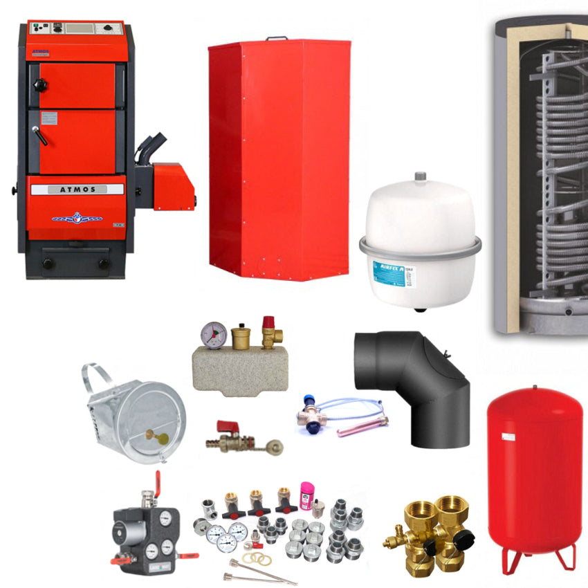 Atmos P50 Pelletkessel Holznotbetrieb Komplettset 4 | klimaworld.com