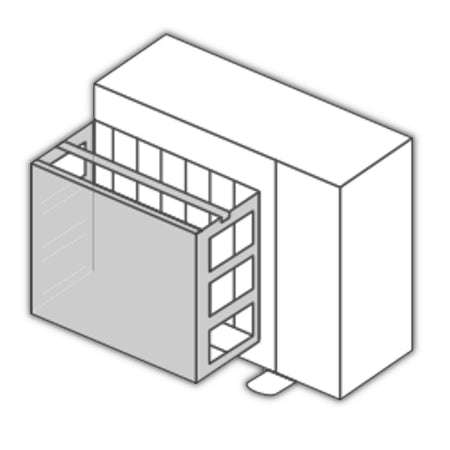 MITSUBISHI | Windschutzblende für Außengeräte | PAC-SH63AG-E | Anbauansicht