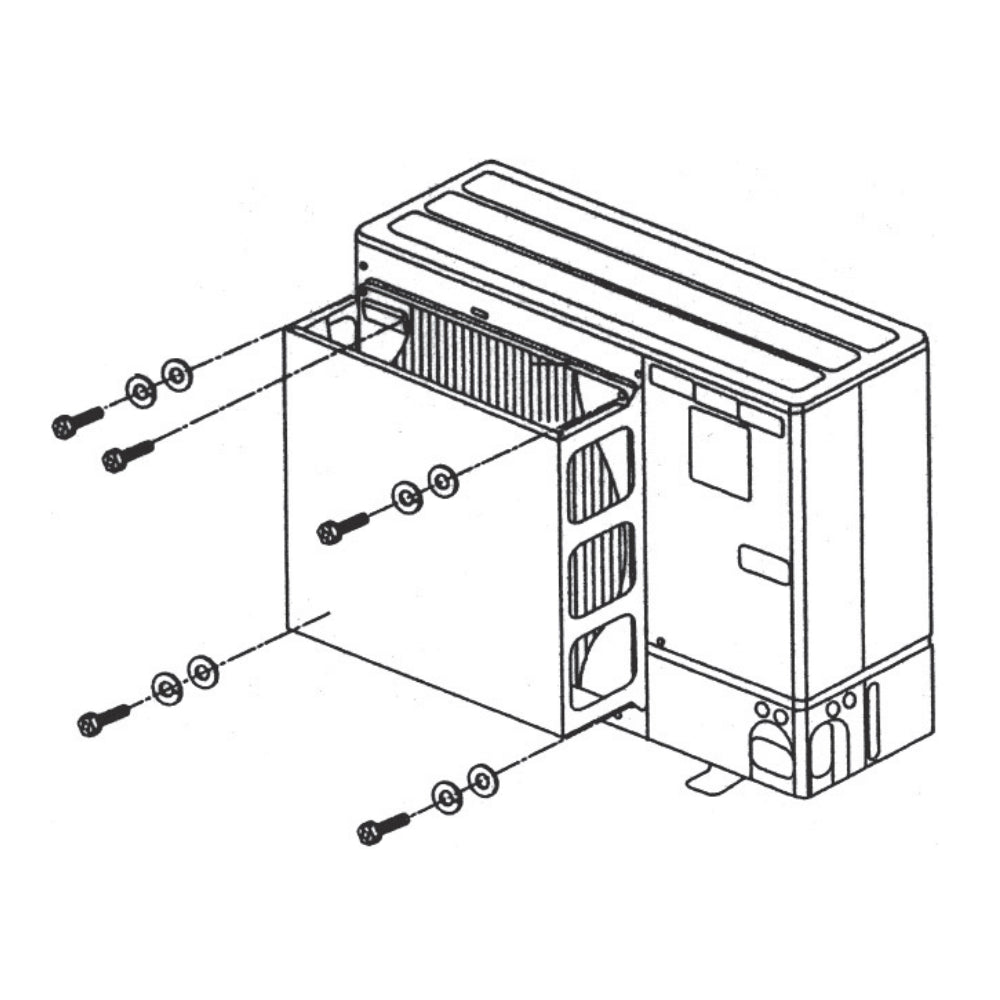 MITSUBISHI | Windschutzblende für Außengeräte | PAC-SH63AG-E | Anbauansicht