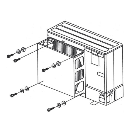 MITSUBISHI | Windschutzblende für Außengeräte | PAC-SH95AG-E | Anbauansicht