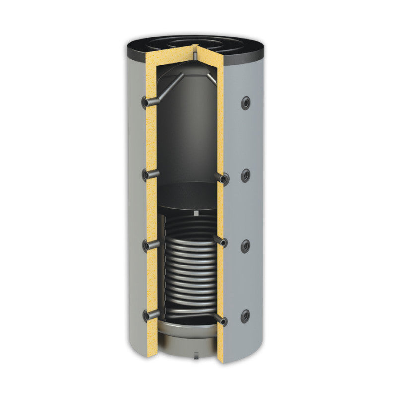 Ansicht Querschnitt mit Isolierung - ThermoFlux Pufferspeicher PBM-R 300 | für Heizungswasser | 1 WT | www.klimaworld.com