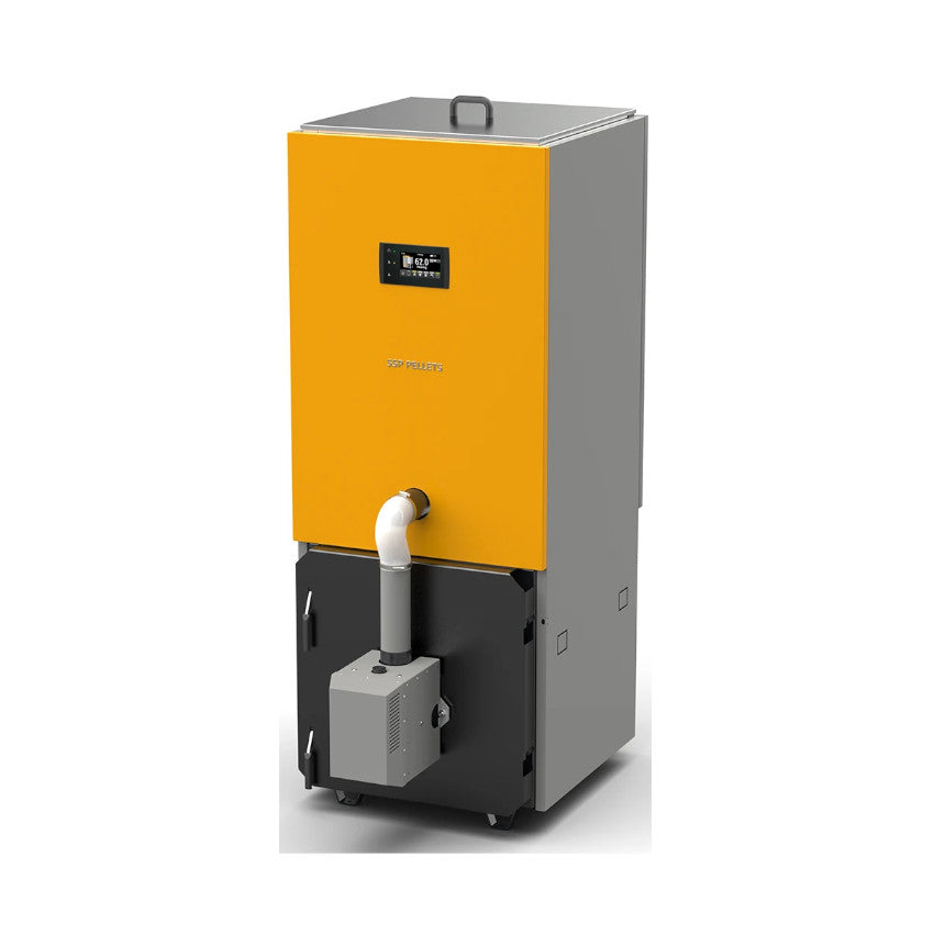 Santer Solar Pelletkessel SSP Pellets 20 kW in Gelb