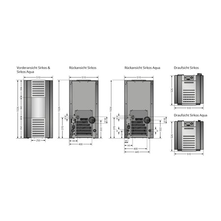 JUSTUS | Sirkos Aqua | 9.2 kW | A+ | Maße| Klimaworld