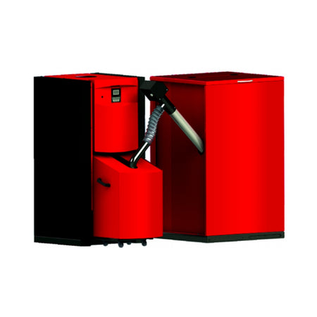 Pelletheizung PellFlux 40kW | 500 Liter Behälter ✔