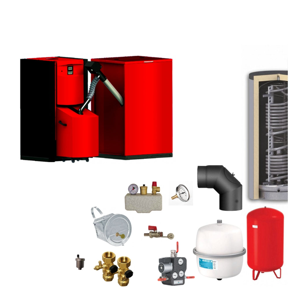 Pelletheizung Pellflux 25 | 500 Liter ✔ Komplettset 4 