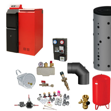 ThermoFlux Pelletheizung Pelling 25 ECO | 135 Kg | Komplettset 1 | Klimaworld.com