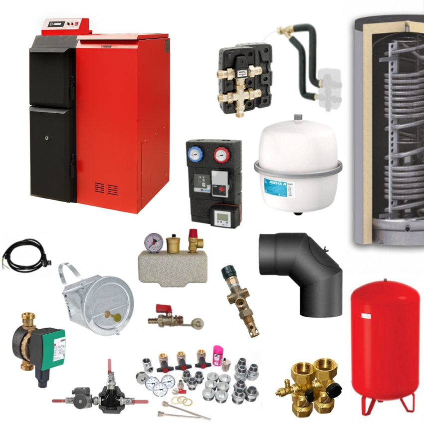 Pelletheizung Pelling 50 ECO | 185Kg | Komplettset 5 | Klimaworld.com